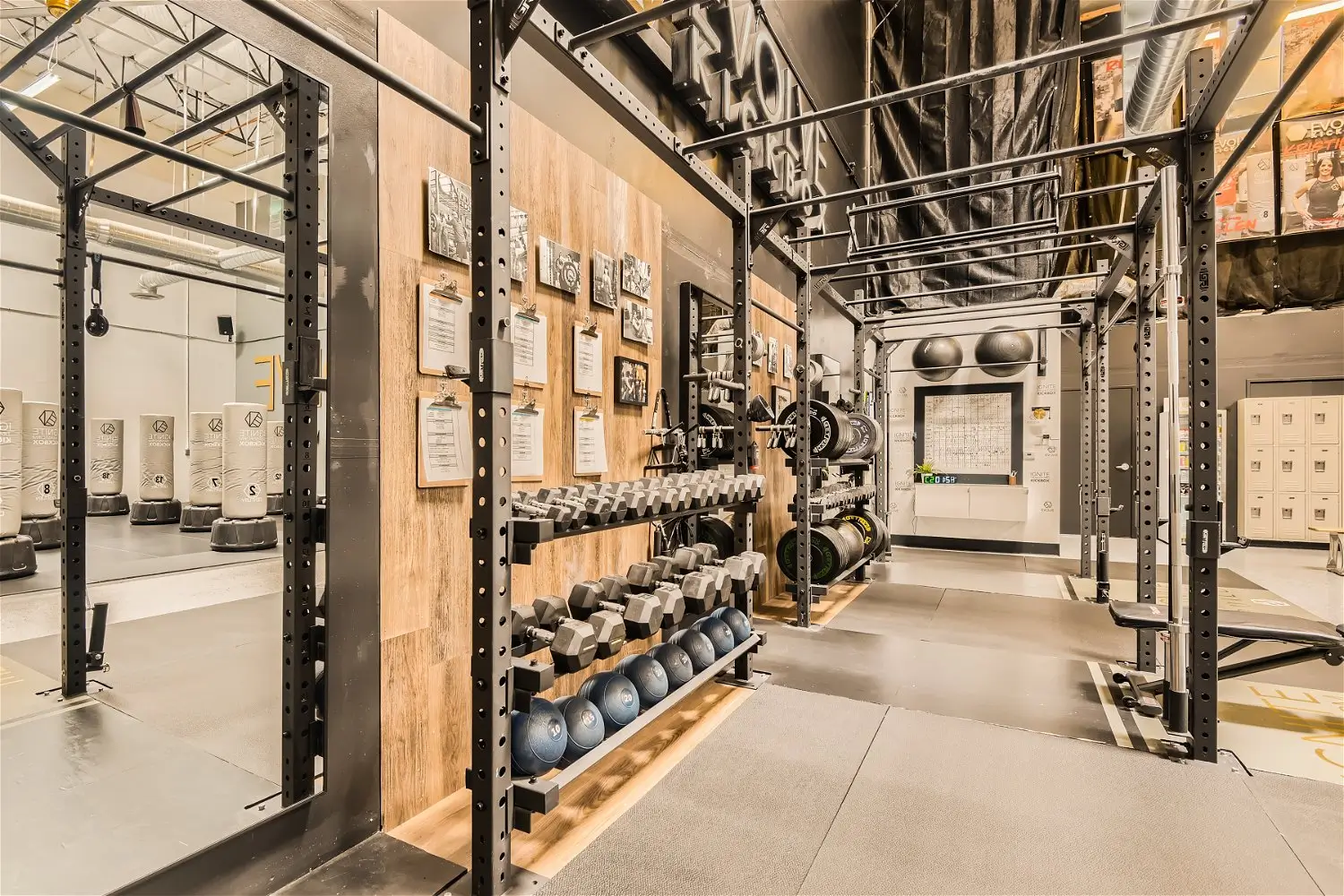 Las Vegas fitness gym with strength training, weight lifting, and kickboxing classes at Evolve Kickbox & Fitness.